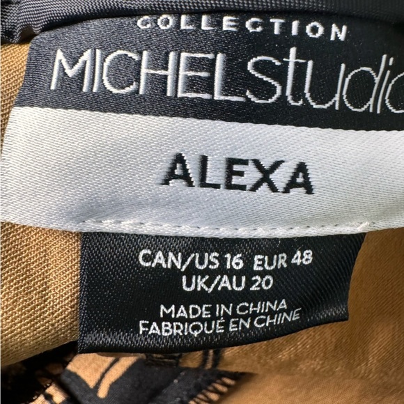 Addition Elle Michel Studio Tan & Black Graphic Print Ankle Size 16 - Picture 6 of 12